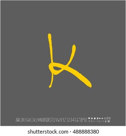 Alphabet & number / handwriting - vector