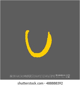 Alphabet & number / handwriting - vector