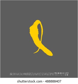 Alphabet & number / handwriting - vector