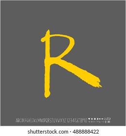 Alphabet & number / handwriting - vector
