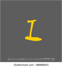 Alphabet & number / handwriting - vector
