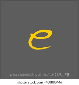 Alphabet & number / handwriting - vector
