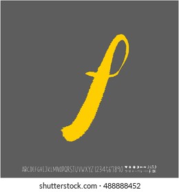Alphabet & number / handwriting - vector