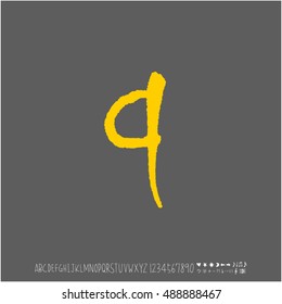 Alphabet & number / handwriting - vector