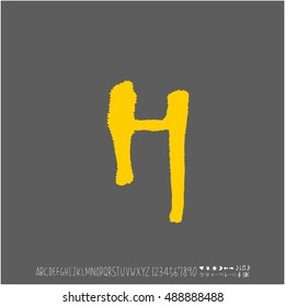 Alphabet & number / handwriting - vector