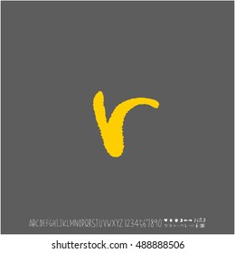 Alphabet & number / handwriting - vector