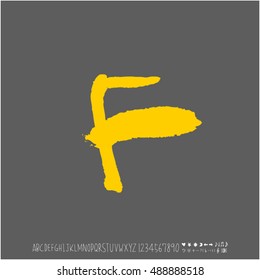 Alphabet & number / handwriting - vector