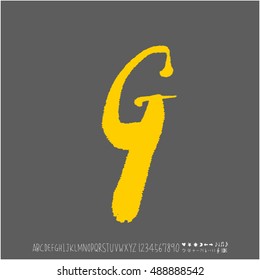 Alphabet & number / handwriting - vector