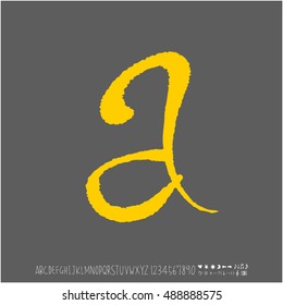 Alphabet & number / handwriting - vector