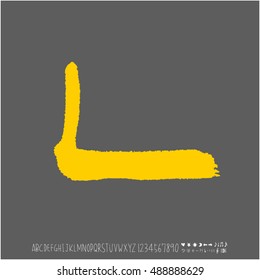 Alphabet & number / handwriting - vector