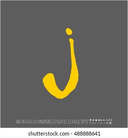 Alphabet & number / handwriting - vector