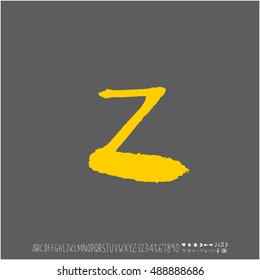 Alphabet & number / handwriting - vector