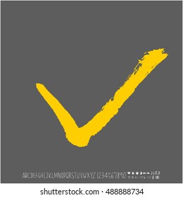 Alphabet & number / handwriting - vector