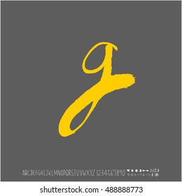 Alphabet & number / handwriting - vector