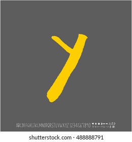 Alphabet & number / handwriting - vector
