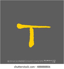 Alphabet & number / handwriting - vector
