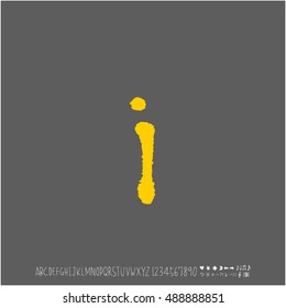 Alphabet & number / handwriting - vector