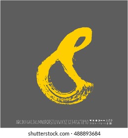 Alphabet & number / handwriting - vector