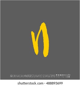 Alphabet & number / handwriting - vector