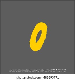 Alphabet & number / handwriting - vector