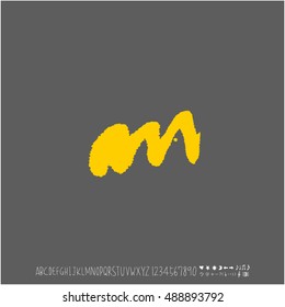 Alphabet & number / handwriting - vector