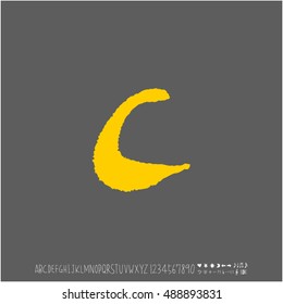 Alphabet & number / handwriting - vector