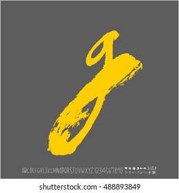 Alphabet & number / handwriting - vector
