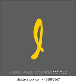 Alphabet & number / handwriting - vector