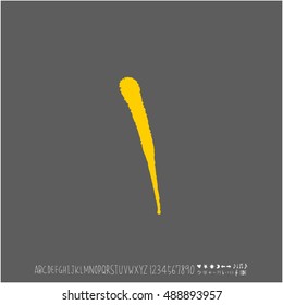 Alphabet & number / handwriting - vector