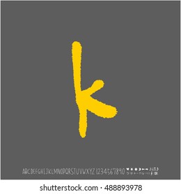 Alphabet & number / handwriting - vector