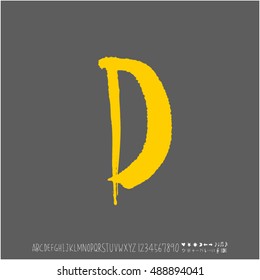 Alphabet & number / handwriting - vector