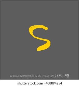 Alphabet & number / handwriting - vector