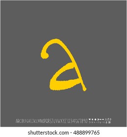 Alphabet & number / handwriting - vector