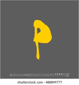 Alphabet & number / handwriting - vector