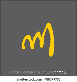 Alphabet & number / handwriting - vector