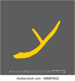 Alphabet & number / handwriting - vector