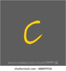 Alphabet & number / handwriting - vector