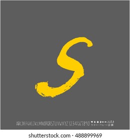 Alphabet & number / handwriting - vector