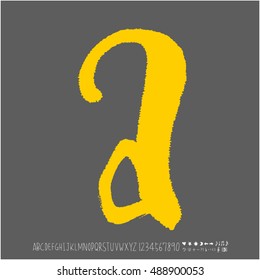 Alphabet & number / handwriting - vector