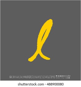 Alphabet & number / handwriting - vector