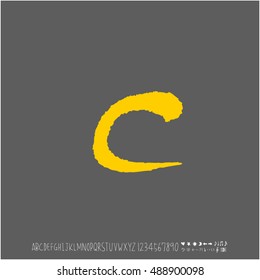 Alphabet & number / handwriting - vector