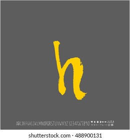 Alphabet & number / handwriting - vector