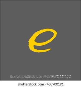 Alphabet & number / handwriting - vector