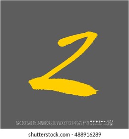 Alphabet & number / handwriting - vector