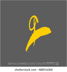 Alphabet & number / handwriting - vector