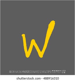 Alphabet & number / handwriting - vector