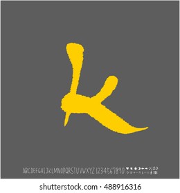 Alphabet & number / handwriting - vector