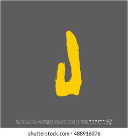 Alphabet & number / handwriting - vector