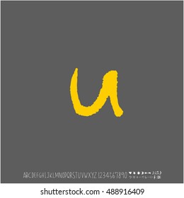 Alphabet & number / handwriting - vector