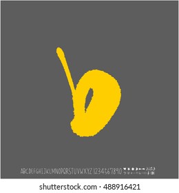 Alphabet & number / handwriting - vector